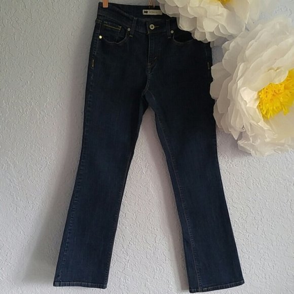 Levi's Denim - Levi's 515 Boot Cut Dark Denim Back Flap Pocket Jeans SZ 4M